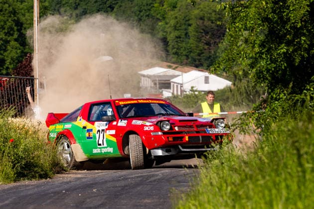 30 05 2026, GER, Motorsport Rallyesport, Maenner Frauen, Saison 2026, 61 RSC Rallye Wartburg RSC Rallye Super Cup powered by Carunion org MC Eisenach Hilmar Bosse BOSSE, Hilmar DEU JANTZ, Robert DEU Mitsubishi Starion Hilmar Bosse On Saturday afternoon, the drivers entered the last special stage Flachsgrund powered by Formella Bau GmbH 99817 Eisenach Festplatz Spicke Thüringen Germany