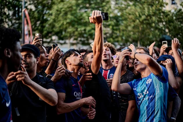 Paris supporters celebrate PSG s victory in 2026 Champions League on Champs-Elysees, on May 30, 2026. - 30 05 2026 - France Paris -  AntoninxBuratx xLexPictorium LePictorium_0335099