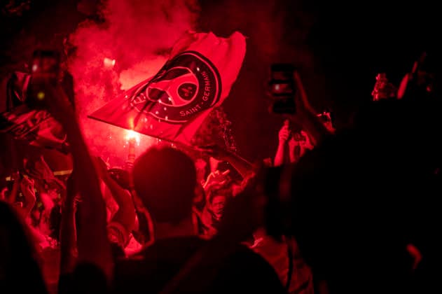 Paris supporters celebrate PSG s victory in 2026 Champions League on Champs-Elysees, on May 30, 2026. - 30 05 2026 - France Paris -  AntoninxBuratx xLexPictorium LePictorium_0335124