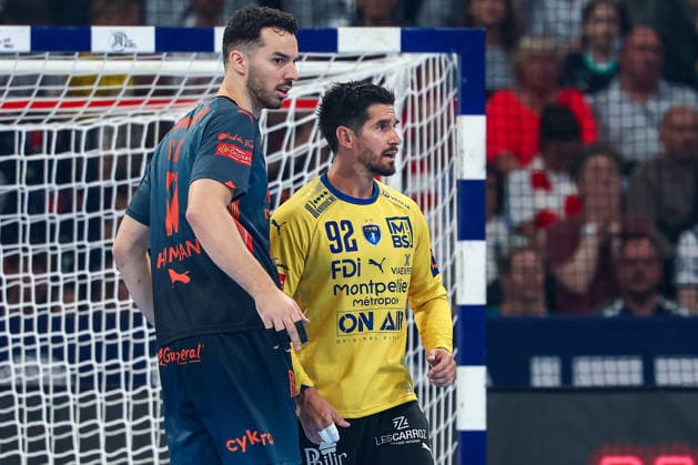 30 05 2026, xIAJx, Handball, EHF European League WINAMAX Finals, 1 Semi-final, Montpellier HB THW Kiel, Barclays Arena Zvonimir Sana Montpellier HB, 11 , Remi Desbonnet Montpellier HB, 92 Germany