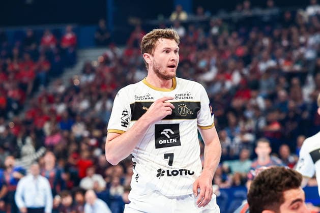 30 05 2026, xIAJx, Handball, EHF European League WINAMAX Finals, 1 Semi-final, Montpellier HB THW Kiel, Barclays Arena Magnus Landin THW Kiel, 7 Germany