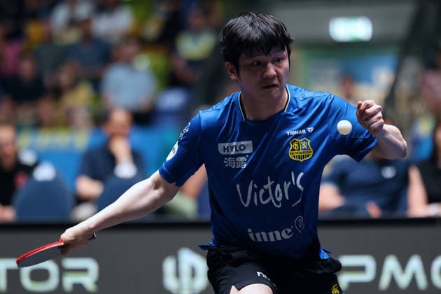 Fan Zhendong FC Saarbrücken TT at Topspin GER Frankfurt TTBL Liebherr Final Four FC Saarbruecken vs SV Werder Bremen, Table Tennis Suewag Energie Arena 30 05 2026 GER Frankfurt TTBL Liebherr Final Four Table Tennis Suewag Energie Arena FC Saarbruecken vs SV Werder Bremen German Championship 30 05 2026 Frankfurt Copyright: xEibner-Pressefoto JoergxHirschx EP_JHH