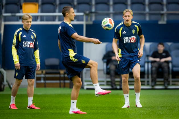 STOCKHOLM, SWEDEN 20260531 Herman Johansson during the mens national teams training at Strawberry Arena on Sunday, ahead of Mondays friendly match against Norway and the upcoming World Cup in the USA STOCKHOLM SWEDEN x10050x  Copyright: xPontusxLundahl TTx FOTBOLLSLANDSLAGET TRÄNING
