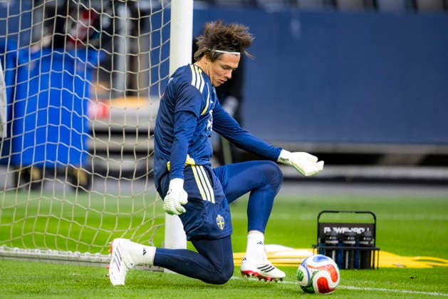 STOCKHOLM, SWEDEN 20260531 Goalkeeper Jacob Widell Zetterström during the mens national teams training at Strawberry Arena on Sunday, ahead of Mondays friendly match against Norway and the upcoming World Cup in the USA STOCKHOLM SWEDEN x10050x  Copyright: xPontusxLundahl TTx FOTBOLLSLANDSLAGET TRÄNING