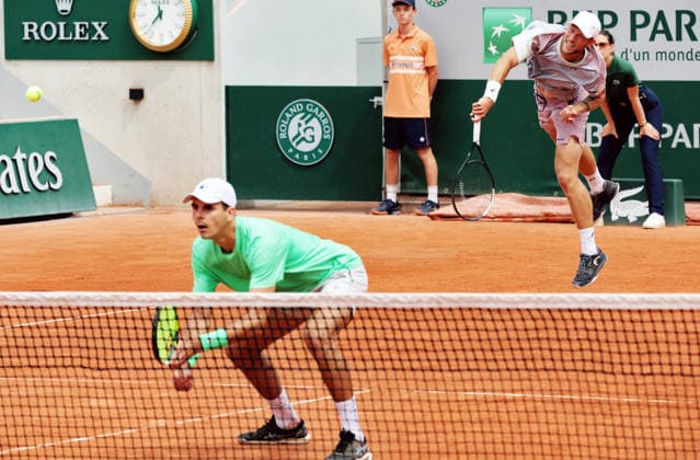 TENNIS - French Open 2026 PARIS,FRANCE,31.MAY.26 - TENNIS - ATP, Tennis Herren World Tour, French Open, Roland Garros, Grand Slam. Image shows Petr Nouza (CZE) and Neil Oberleitner (AUT).  GEPAxpictures xMatthiasxHauer