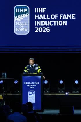 260531 Niklas Kronwall during the IIHF Hall of Fame Ceremony on May 31, 2026 in Zurich Photo Jesper Zerman BILDBYRAN kod JZ JZ0740 ishockey ice hockey iihf hall of fame ceremony ceremony bbeng  Copyright: JESPERxZERMAN BB260531JZ003