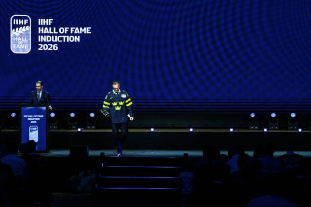 260531 Niklas Kronwall during the IIHF Hall of Fame Ceremony on May 31, 2026 in Zurich Photo Jesper Zerman BILDBYRAN kod JZ JZ0740 ishockey ice hockey iihf hall of fame ceremony ceremony bbeng  Copyright: JESPERxZERMAN BB260531JZ004