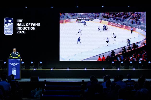 260531 Niklas Kronwall during the IIHF Hall of Fame Ceremony on May 31, 2026 in Zurich Photo Jesper Zerman BILDBYRAN kod JZ JZ0740 ishockey ice hockey iihf hall of fame ceremony ceremony bbeng  Copyright: JESPERxZERMAN BB260531JZ006