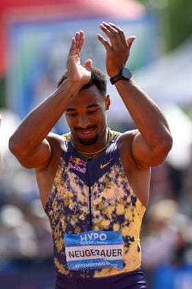 ATHLETICS - Hypomeeting Goetzis 2026 GOETZIS,AUSTRIA,31.MAY.26 - ATHLETICS - World Athletics Combined Events Tour, Hypomeeting, decathlon, 110m hurdles. Image shows Leo Neugebauer (GER).  GEPAxpictures xOliverxLerch