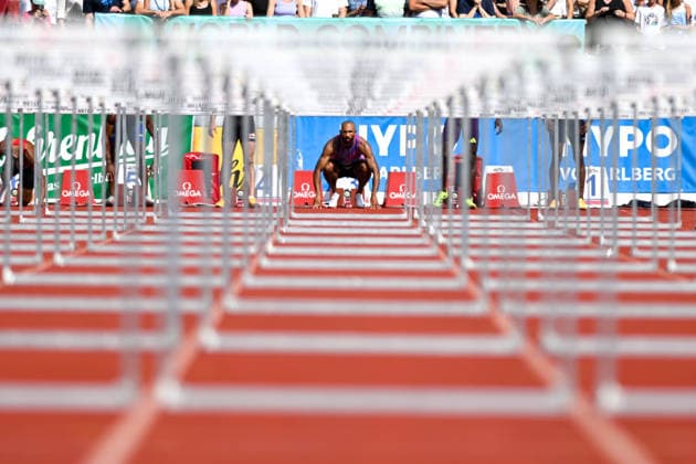 ATHLETICS - Hypomeeting Goetzis 2026 GOETZIS,AUSTRIA,31.MAY.26 - ATHLETICS - World Athletics Combined Events Tour, Hypomeeting, decathlon, 110m hurdles. Image shows a feature of Damian Warner (CAN).  GEPAxpictures xOliverxLerch