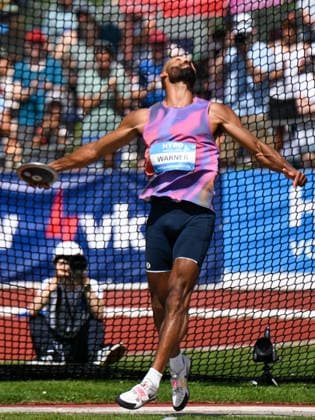 ATHLETICS - Hypomeeting Goetzis 2026 GOETZIS,AUSTRIA,31.MAY.26 - ATHLETICS - World Athletics Combined Events Tour, Hypomeeting, decathlon, discus throw. Image shows Damian Warner (CAN).  GEPAxpictures xOliverxLerch