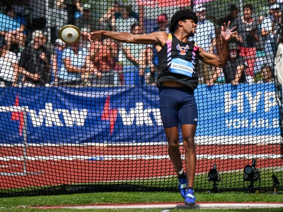 ATHLETICS - Hypomeeting Goetzis 2026 GOETZIS,AUSTRIA,31.MAY.26 - ATHLETICS - World Athletics Combined Events Tour, Hypomeeting, decathlon, discus throw. Image shows Hakim McMorris (USA).  GEPAxpictures xOliverxLerch