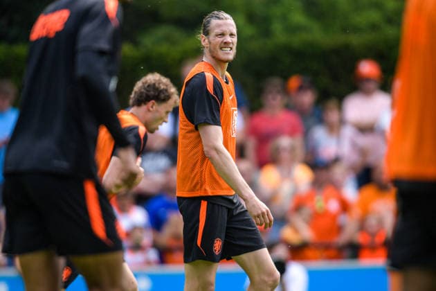 2026-05-31 - Dutch Squad Training ZEIST, NETHERLANDS - MAY 31: Wout Weghorst of the Netherlands squad during a training during a Dutch Squad Training at KNVB Campus on May 31, 2026 in Zeist, Netherlands. Zeist KNVB Campus Netherlands Content not available for redistribution in The Netherlands directly or indirectly through any third parties. Copyright: xDennisxBresserx