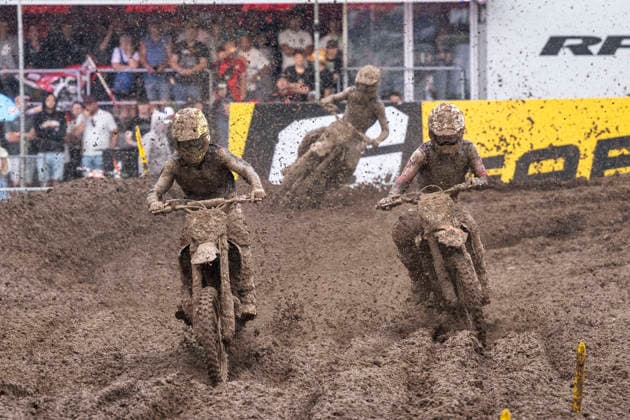 MXGP of Teutschenthal 2026 Teutschenthal, Germany 31 May 2026 In the picture Brunet Tom Yamaha FRA FFM Team VHR Racing and Fredsoe Mads KTM DEN DMU Cat Moto Bauerschmidt KTM Teutschenthal Motocross Track Talkessel Sachsen Anhalt Germany
