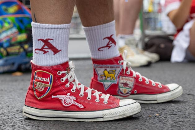 Football, England, FC Arsenal, Championship celebration and parade in London