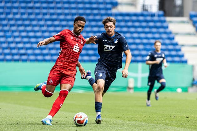 U19 DFB Nachwuchsliga A, 2025 2026, Final TSG Hoffenheim U19 1 FC Köln U19 31 05 2026 David Fürst 1 FC Köln U19, 2 , Maximilian Raphael Theuer TSG 1899 Hoffenheim U19, 12 U19 DFB Nachwuchsliga A, 2025 2026, Final TSG Hoffenheim U19 1 FC Köln U19 PreZero Arena, Sinsheim 31 05 2026 DFB regulations prohibit any use of photographs as image sequences and or quasi video Copyright: xBEAUTIFULxSPORTS Buriakovx