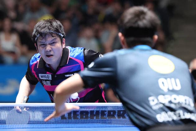 31 05 2026, xrekx, Table Tennis TTBL Final 4 Final, Borussia Düsseldorf 1 FC Saarbrücken v l Fan Zhendong 1 FC Saarbruecken TT DFL DFB REGULATIONS PROHIBIT ANY USE OF PHOTOGRAPHS as IMAGE SEQUENCES and or QUASI VIDEO Frankfurt am Main