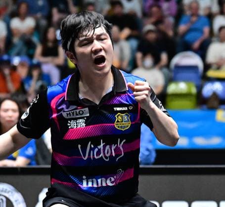 Olympic champion Fan Zhendong in the final of the TTBL Final Four in Frankfurt The Chinese Olympic champion Fan Zhendong from 1 FC Saarbrücken TT in action against Borussia Düsseldorf in the final of the TTBL Final Four in Frankfurt am Main at the Süwag Energie Arena on May 31, 2026 Frankfurt am Main Hessen Germany