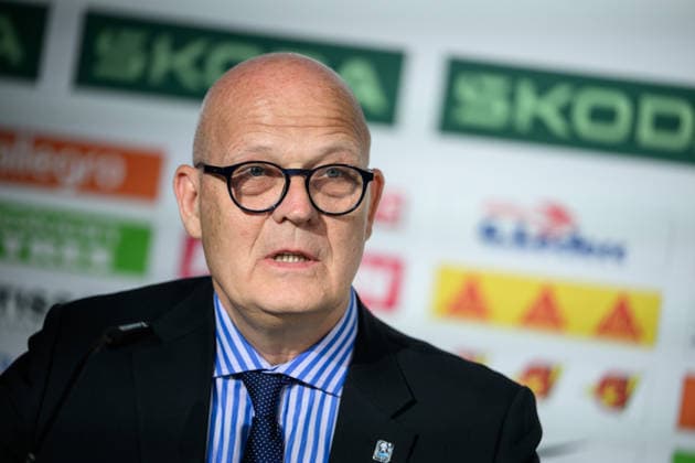 260531 IIHF Council member Viesturs Koziols at an end of tournament press conference organized by IIHF and the 2026 IIHF Ice Hockey World Championship Organizing Committee during the 2026 IIHF Ice Hockey World Championship on May 31, 2026 in Zurich Photo Jesper Zerman BILDBYRAN kod JZ JZ0741 ishockey ice hockey ishockey vm 2026 vm 2026 iihf world championship bbeng presskonferens  Copyright: JESPERxZERMAN BB260531JZ016