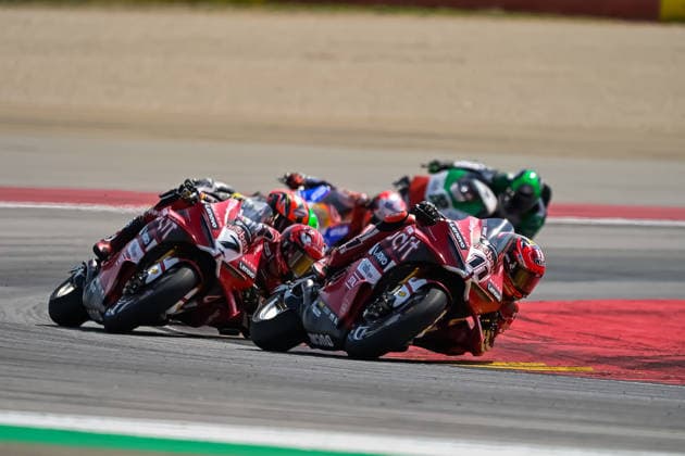 Foto IPP Atti Lauro MotorLand Aragon 31 05 2026 MotociclismoCampionato WorldSuperbike 2026 Aragon Round- SUPERPOLE RACE nella foto,11 Nicolo Bulega ITA Ducati Panigale V4R Aruba.It Racing - Ducati,7 Iker Lecuona ESP Ducati Panigale V4RAruba.It Racing - Ducati Italy Photo Press - World Copyright italy ITALY  Copyright: xR4924_italyphotopressx