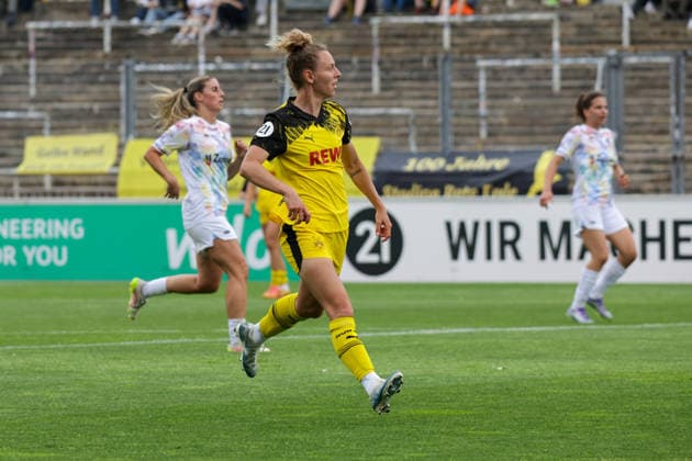 31 05 2026, xgrfx, Football Women Regionalliga West, Borussia Dortmund Vorwärts Spoho Köln v l Tor, Rita Schumacher Borussia Dortmund DFL DFB REGULATIONS PROHIBIT ANY USE OF PHOTOGRAPHS as IMAGE SEQUENCES and or QUASI VIDEO Stadion Rote Erde