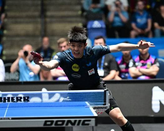 Dang Qiu in the final of the TTBL Final Four in Frankfurt The German national player Dang Qiu of Borussia Düsseldorf in action against 1 FC Saarbrücken TT in the final of the TTBL Final Four in Frankfurt am Main in the Süwag Energie Arena on May 31, 2026 Frankfurt am Main Hessen Germany