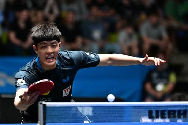 Dang Qiu in the final of the TTBL Final Four in Frankfurt The German national player Dang Qiu of Borussia Düsseldorf in action against 1 FC Saarbrücken TT in the final of the TTBL Final Four in Frankfurt am Main in the Süwag Energie Arena on May 31, 2026 Frankfurt am Main Hessen Germany