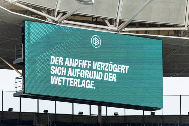 U19 DFB Nachwuchsliga A, 2025 2026, Final TSG Hoffenheim U19 1 FC Köln U19 31 05 2026 Start of 2nd half delayed due to weather conditions U19 DFB Nachwuchsliga A, 2025 2026, Final TSG Hoffenheim U19 1 FC Köln U19 PreZero Arena, Sinsheim 31 05 2026 DFB regulations prohibit any use of photographs as image sequences and or quasi video Copyright: xBEAUTIFULxSPORTS Buriakovx