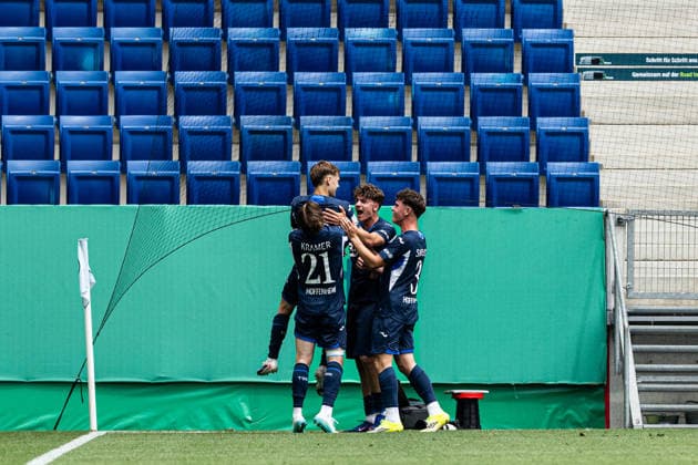U19 DFB Nachwuchsliga A, 2025 2026, Final TSG Hoffenheim U19 1 FC Köln U19 31 05 2026 TSG 1899 Hoffenheim U19 celebrates the goal, 1 0 by Maxim Naumann TSG 1899 Hoffenheim U19, 20 U19 DFB Nachwuchsliga A, 2025 2026, Final TSG Hoffenheim U19 1 FC Köln U19 PreZero Arena, Sinsheim 31 05 2026 DFB regulations prohibit any use of photographs as image sequences and or quasi video Copyright: xBEAUTIFULxSPORTS Buriakovx