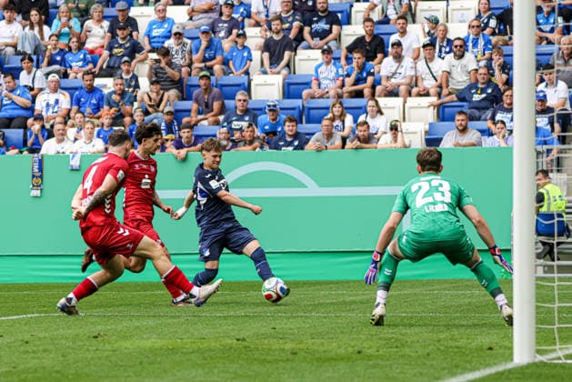 31 05 2026, xhettx, Soccer DM A Juniors , TSG 1899 Hoffenheim 1 FC Köln v l Maxim Naumann TSG Hoffenheim U19, 20 with the shot on goal DFL DFB REGULATIONS PROHIBIT ANY USE OF PHOTOGRAPHS as IMAGE SEQUENCES and or QUASI VIDEO