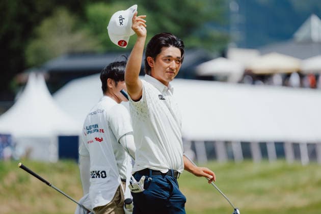 GOLF - Austrian Alpine Open KITZBUEHEL,AUSTRIA,31.MAY.26 - GOLF - DP World Tour, Austrian Alpine Open, GC Kitzbuehel-Schwarzsee-Reith. Image shows the rejoicing of Kota Kaneko (JPN).  GEPAxpictures xAlexanderxSolc