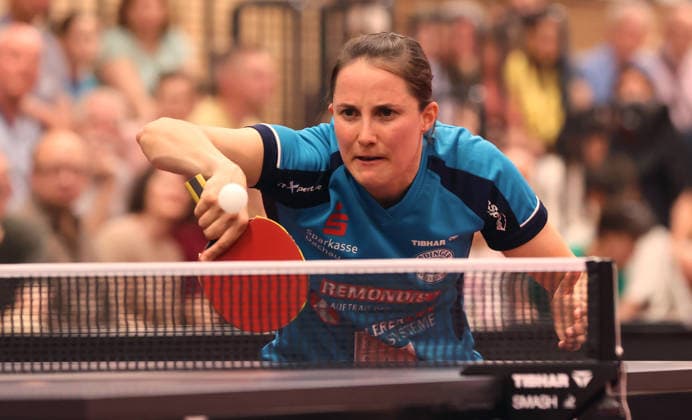 Sabina Winter TSV Action Upper Body Sport Table Tennis Final German Championship Bundesliga Women Season 2025 2026 31 05 2026 ttc eastside Berlin vs TSV Dachau