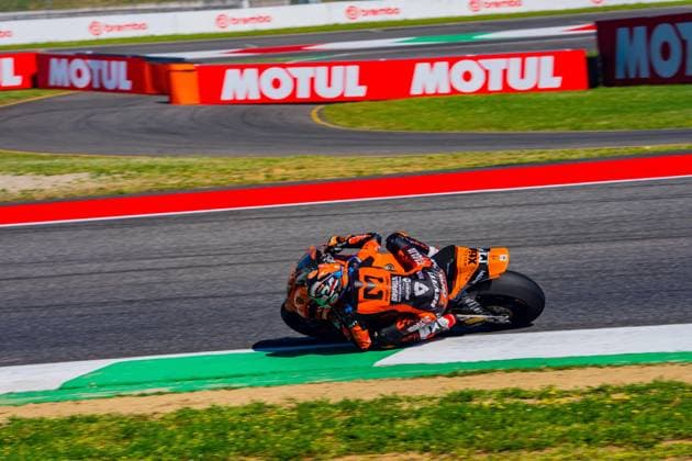 Qualifying for MotoGP Brembo Grand Prix of Italy at Mugello Circuit, Mugello, Italy, May 30 2026 In picture: Moto2 Zonta VD Goorbergh Clasificacion del Gran Premio Brembo de MotoGP de Italia en el Circuito de Mugello, Italia, 30 de Mayo de 2026 POOL MotoGP.com Cordon Press Images will be for editorial use only. Mandatory credit: MotoGP.com Cordon Press Cordon Press 
