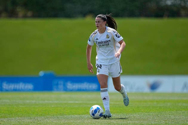 May 31, 2026, Valdebebas, Madrid, Spain: Maria Mendez of Real Madrid CF in action during the Spanish Women League, Liga F, football match played between Real Madrid and Granada CF at Alfredo Di Stefano stadium on May 31, 2026 in Valdebebas, Madrid, Spain. Valdebebas Spain - ZUMAa181 20260531_zaa_a181_126 Copyright: xOscarxJ.xBarrosox
