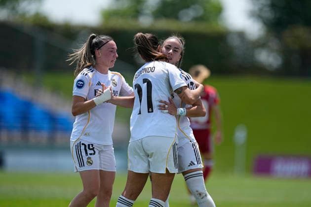 May 31, 2026, Valdebebas, Madrid, Spain: Athenea Del Castillo of Real Madrid CF celebrates a goal during the Spanish Women League, Liga F, football match played between Real Madrid and Granada CF at Alfredo Di Stefano stadium on May 31, 2026 in Valdebebas, Madrid, Spain. Valdebebas Spain - ZUMAa181 20260531_zaa_a181_130 Copyright: xOscarxJ.xBarrosox