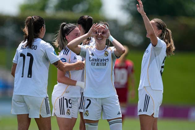 May 31, 2026, Valdebebas, Madrid, Spain: Athenea Del Castillo of Real Madrid CF celebrates a goal during the Spanish Women League, Liga F, football match played between Real Madrid and Granada CF at Alfredo Di Stefano stadium on May 31, 2026 in Valdebebas, Madrid, Spain. Valdebebas Spain - ZUMAa181 20260531_zaa_a181_131 Copyright: xOscarxJ.xBarrosox
