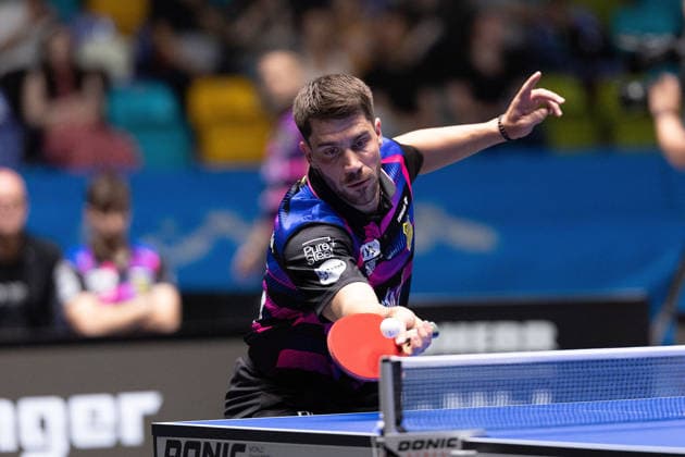 Patrick Franziska GER, 1 FC Saarbruecken TT during the final matches of the Liebherr TTBL Final4 Borussia Düsseldorf FC Saarbrücken Table Tennis at the Süwag Energie ARENA on May 31, 2026, in Frankfurt, Germany Copyright: JoaquimxFerreira