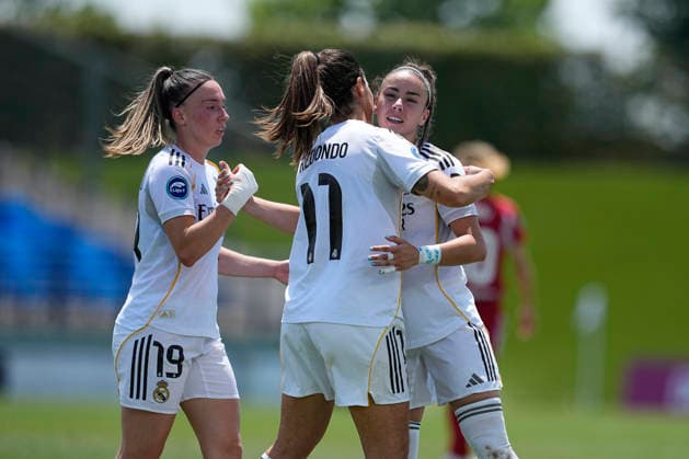 May 31, 2026, Valdebebas, Madrid, Spain: Athenea Del Castillo of Real Madrid CF celebrates a goal during the Spanish Women League, Liga F, football match played between Real Madrid and Granada CF at Alfredo Di Stefano stadium on May 31, 2026 in Valdebebas, Madrid, Spain. Valdebebas Spain - ZUMAa181 20260531_zaa_a181_132 Copyright: xOscarxJ.xBarrosox