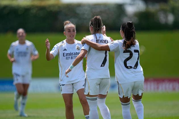 May 31, 2026, Valdebebas, Madrid, Spain: Athenea Del Castillo of Real Madrid CF celebrates a goal during the Spanish Women League, Liga F, football match played between Real Madrid and Granada CF at Alfredo Di Stefano stadium on May 31, 2026 in Valdebebas, Madrid, Spain. Valdebebas Spain - ZUMAa181 20260531_zaa_a181_135 Copyright: xOscarxJ.xBarrosox
