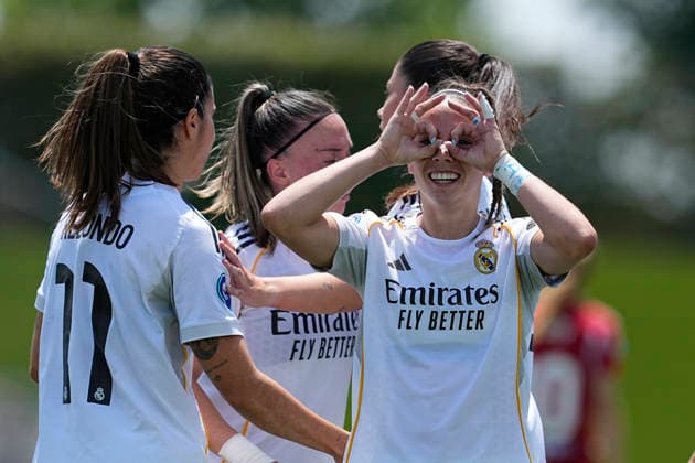 May 31, 2026, Valdebebas, Madrid, Spain: Athenea Del Castillo of Real Madrid CF celebrates a goal during the Spanish Women League, Liga F, football match played between Real Madrid and Granada CF at Alfredo Di Stefano stadium on May 31, 2026 in Valdebebas, Madrid, Spain. Valdebebas Spain - ZUMAa181 20260531_zaa_a181_136 Copyright: xOscarxJ.xBarrosox