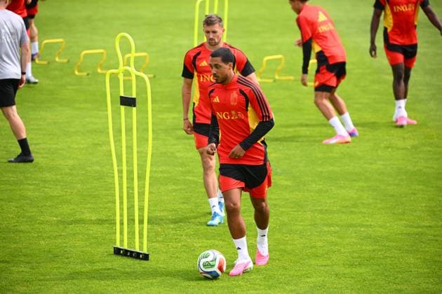 Belgian national football team - FIFA World Cup, WM, Weltmeisterschaft, Fussball 2026 - media activities 31 05 2026 TUBIZE, BELGIUM - MAY 31 : Tielemans Youri midfielder of Belgium pictured during a training session at the training grounds of the Royal Belgian Football Association ahead of the FIFA World Cup 2026 on May 31, 2026 in Tubize, Belgium, 31 05 2026 Tubize Belgium  Copyright: xVincentxKalutx