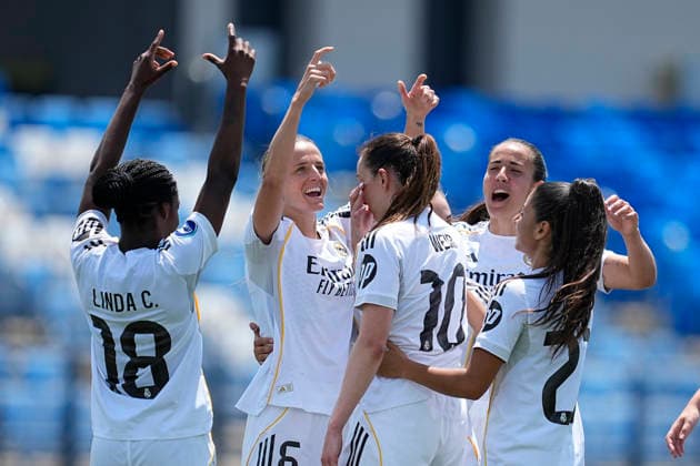 May 31, 2026, Valdebebas, Madrid, Spain: Caroline Weir of Real Madrid CF celebrates a goal during the Spanish Women League, Liga F, football match played between Real Madrid and Granada CF at Alfredo Di Stefano stadium on May 31, 2026 in Valdebebas, Madrid, Spain. Valdebebas Spain - ZUMAa181 20260531_zaa_a181_140 Copyright: xOscarxJ.xBarrosox