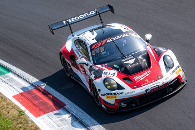 IPA85210304 - Georgios KOLOVOS, Stylianos KOLOVOS and Lenny RIED driving the ( 914) Porsche 911 GT3 R EVO of team Razoon - more than racing during Monza - Round 3, GT World Challenge race in Monza, Italy, May 31 2026  Copyright: xLucaxRossini IPAxSportx xx 85210304