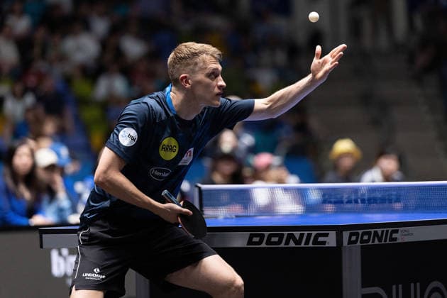 Anton Kaellberg SWE, Borussia Duesseldorf in action during the final matches of the Liebherr TTBL Final4 Borussia Düsseldorf FC Saarbrücken Table Tennis at the Süwag Energie ARENA on May 31, 2026, in Frankfurt, Germany Copyright: JoaquimxFerreira