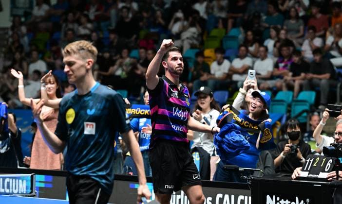 Patrick Franziska wins in the final of the TTBL Final Four in Frankfurt The German national player Patrick Franziska from 1 FC Saarbrücken TT wins against Antin Källberg in the final of the TTBL Final Four in Frankfurt am Main at the Süwag Energie Arena on May 31, 2026 Frankfurt am Main Hessen Germany