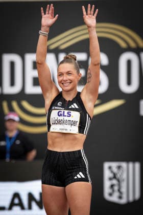 DRESDEN , GERMANY - MAY 31: Gina Lueckenkemper (GER Germany) during the Golden Oval Continental Tour Silver meeting on May 31, 2026 at Heinz-Steyer-Stadion in Dresden, Saxony, Germany. Saxony Germany Copyright: xAxelxKohringx