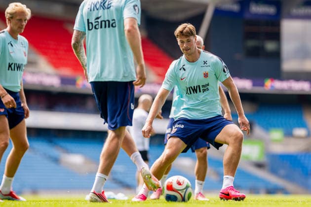 260531 Henrik Falchener of the Norwegian national football team during a training session on May 31, 2026 in Oslo Photo Vegard Grott BILDBYRAN kod VG VG0931 bbeng fotball football soccer fotboll fifa world cup vm fotball vm norge norway trening träning training practice precamp pre camp  Copyright: VEGARDxGRoTT BB260531VG012