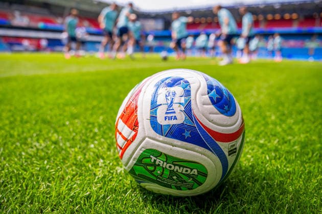 260531 The official FIFA World Cup match ball during a training session with the Norwegian national football team on May 31, 2026 in Oslo Photo Vegard Grott BILDBYRAN kod VG VG0931 bbeng fotball football soccer fotboll fifa world cup vm fotball vm norge norway trening träning training practice precamp pre camp genre trionda adidas  Copyright: VEGARDxGRoTT BB260531VG013