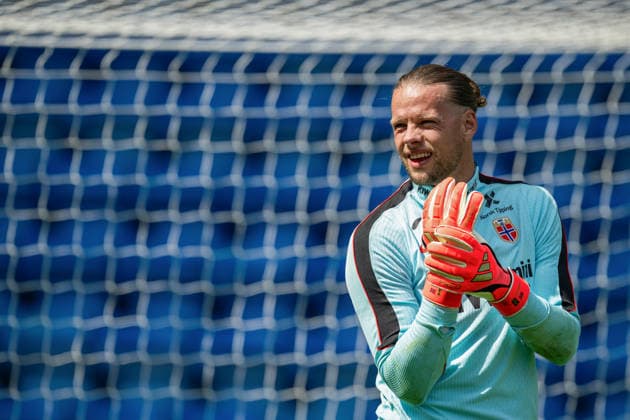 260531 Goalkeeper orjan Haskjold Nyland of the Norwegian national football team during a training session on May 31, 2026 in Oslo Photo Vegard Grott BILDBYRAN kod VG VG0931 bbeng fotball football soccer fotboll fifa world cup vm fotball vm norge norway trening träning training practice precamp pre camp  Copyright: VEGARDxGRoTT BB260531VG014