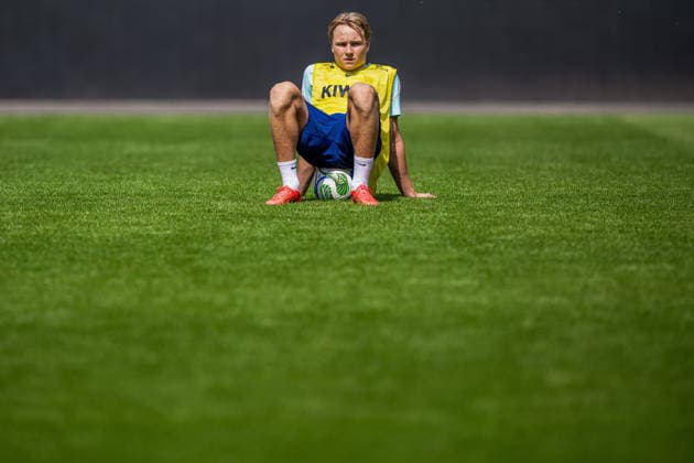 260531 Andreas Schjelderup of the Norwegian national football team during a training session on May 31, 2026 in Oslo Photo Vegard Grott BILDBYRAN kod VG VG0931 bbeng fotball football soccer fotboll fifa world cup vm fotball vm norge norway trening träning training practice precamp pre camp  Copyright: VEGARDxGRoTT BB260531VG020